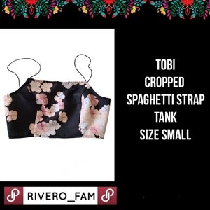 TOBI | CROPPED SPAGHETTI STRAP TOP| SIZE SMALL